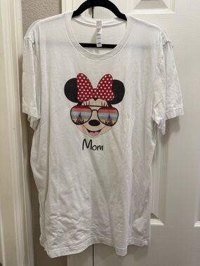 Bella Canvas White Tee with Polka-Dot Bow and Reflective Sunglasses Graphic